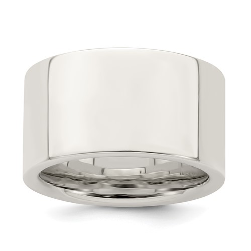Sterling Silver 12mm Comfort Fit Flat Band, Size 5