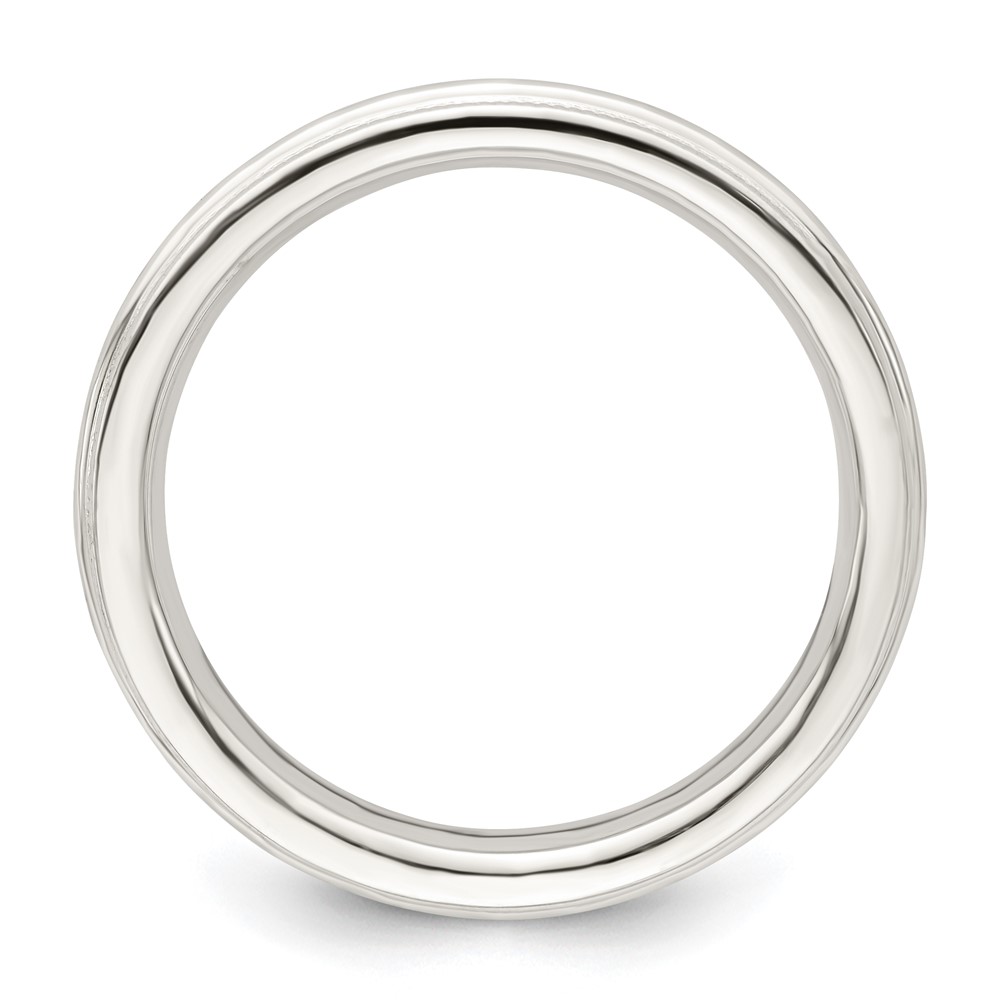 Sterling Silver 3mm Comfort Fit Half Round Milgrain Size 13 Band (QCFM030-13)