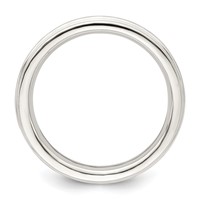 Sterling Silver 3mm Comfort Fit Half Round Milgrain Band view 2