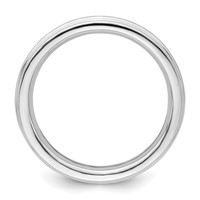 Sterling Silver Rhodium-plated 3mm Comfort Fit Milgrain Band view 2