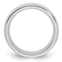 Sterling Silver Rhodium-plated 5mm Comfort Fit Milgrain Band view 2