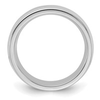 Sterling Silver Rhodium-plated 6mm Comfort Fit Milgrain Band view 2