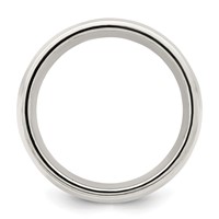 Sterling Silver 9mm Comfort Fit Half Round Milgrain Band view 2