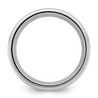 Sterling Silver Rhodium-plated 9mm Comfort Fit Milgrain Band view 2