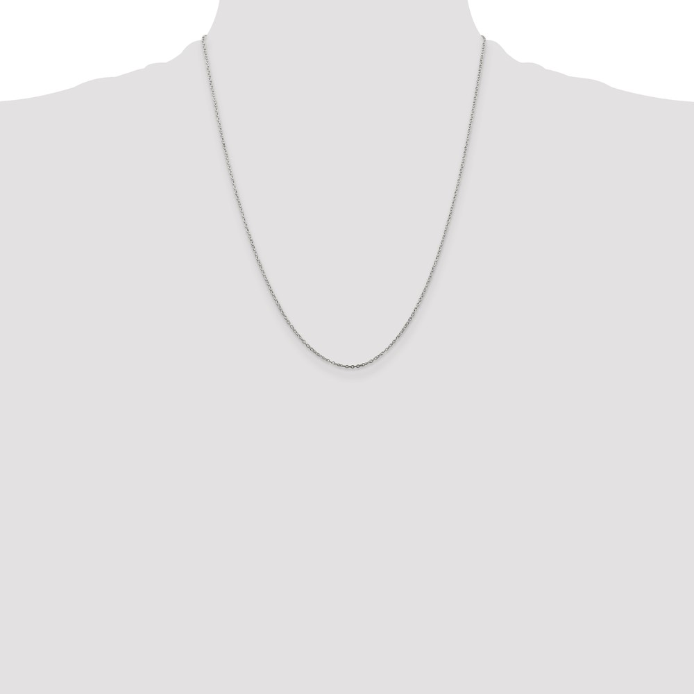 Sterling Silver 1mm Cable Chain w/4in ext. (QCL025E-22)