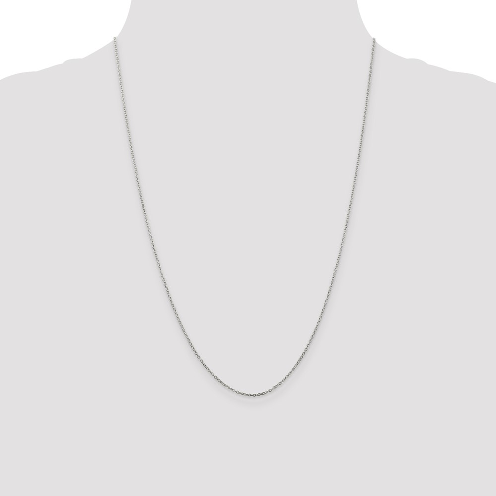 Sterling Silver 1mm Cable Chain (QCL025-24)