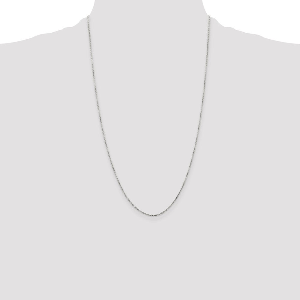 Sterling Silver 1mm Cable Chain (QCL025-26)