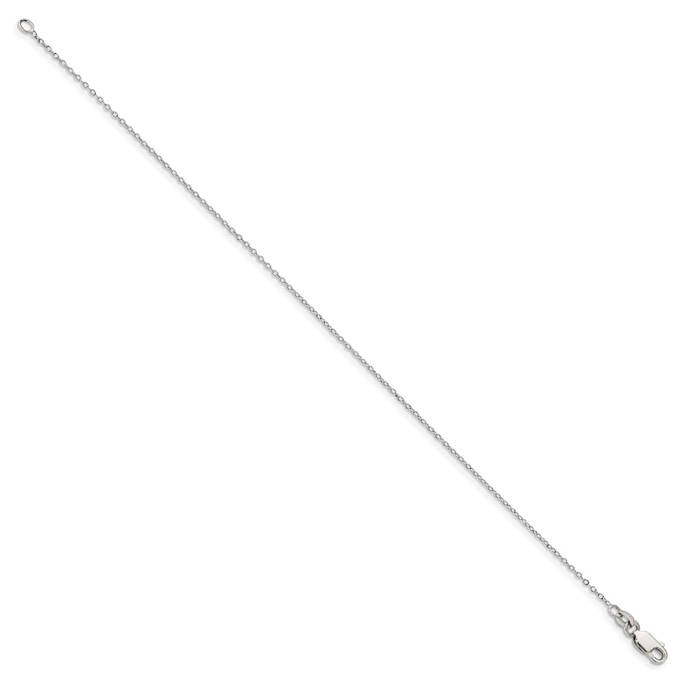 Sterling Silver 1mm Cable Chain Anklet (QCL025-9)