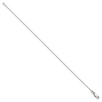 Sterling Silver 1mm Cable Chain Anklet view 2