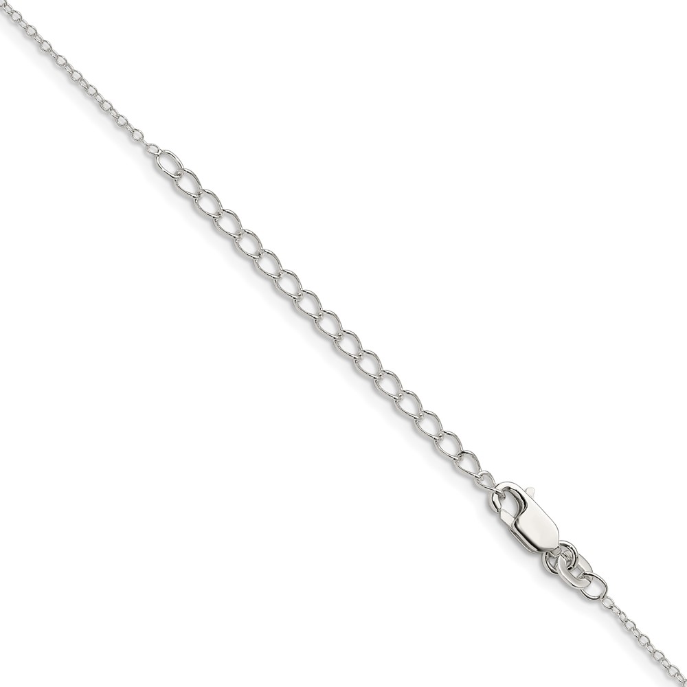 Sterling Silver 1mm Cable Chain w/2in ext. (QCL025E-18)