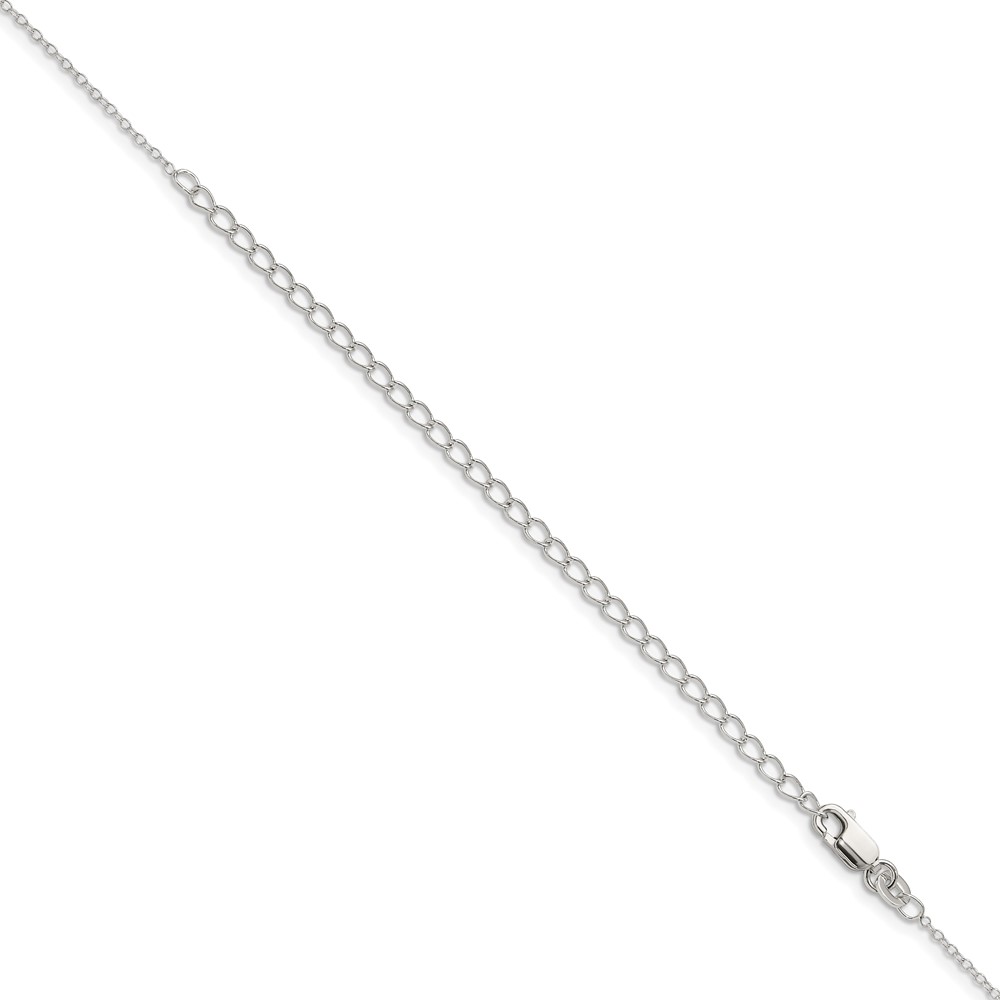 Sterling Silver 1mm Cable Chain w/4in ext. (QCL025E-22)