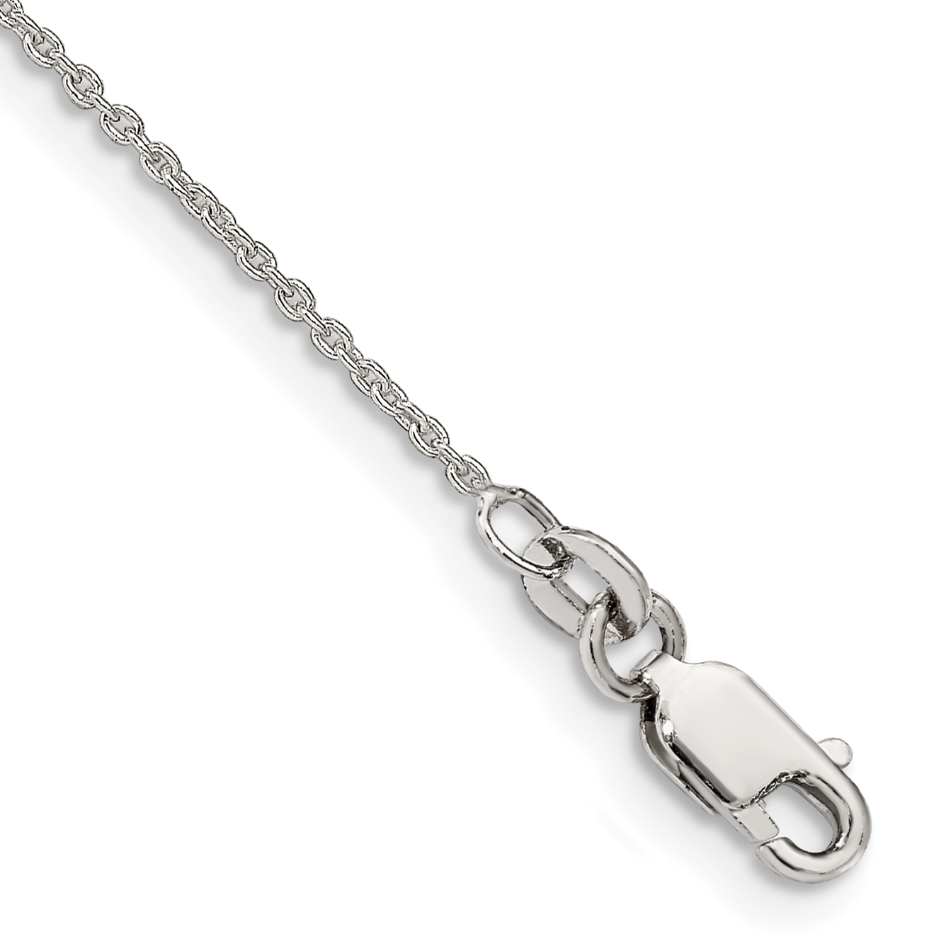 Sterling Silver 1mm Cable Chain Anklet (QCL030-9)