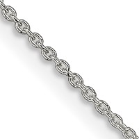 Sterling Silver 1mm Cable Chain view 1