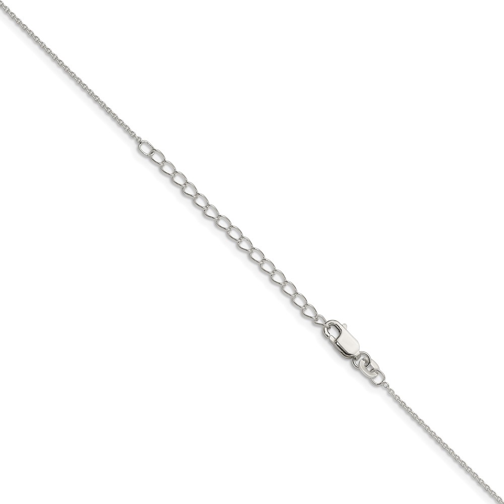 Sterling Silver 1mm Cable Chain w/2in ext. (QCL030E-18)