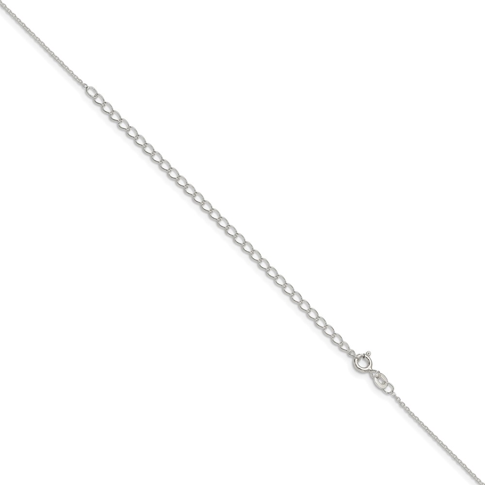 Sterling Silver 1mm Cable Chain w/4in ext. (QCL030E-22)