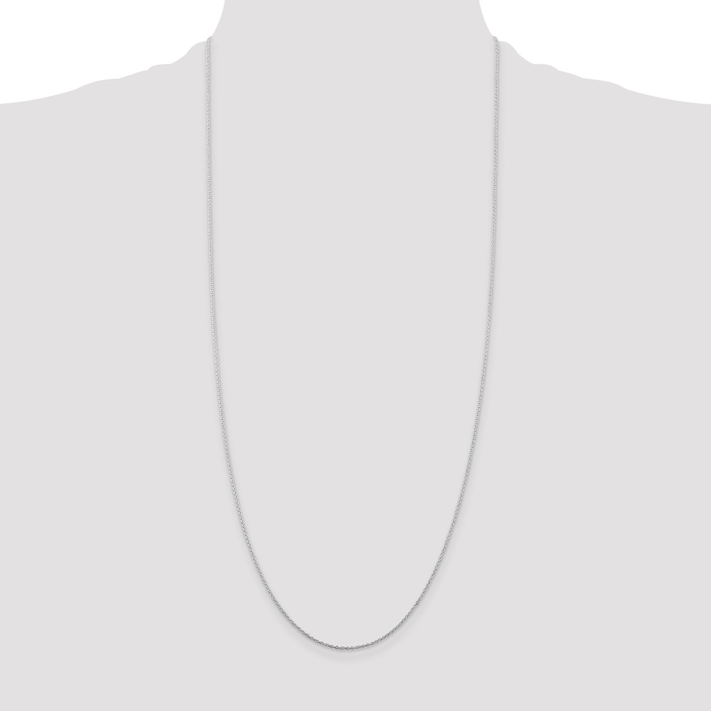 Sterling Silver Rhodium-plated 1mm Cable Chain (QCL030R-30)