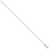 Sterling Silver 1.25mm Cable Chain Anklet view 2