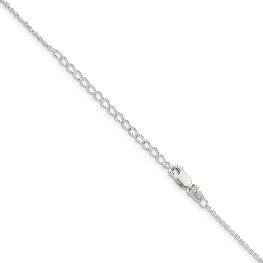 Sterling Silver 1.25mm Cable Chain w/2in ext. (QCL035E-18)