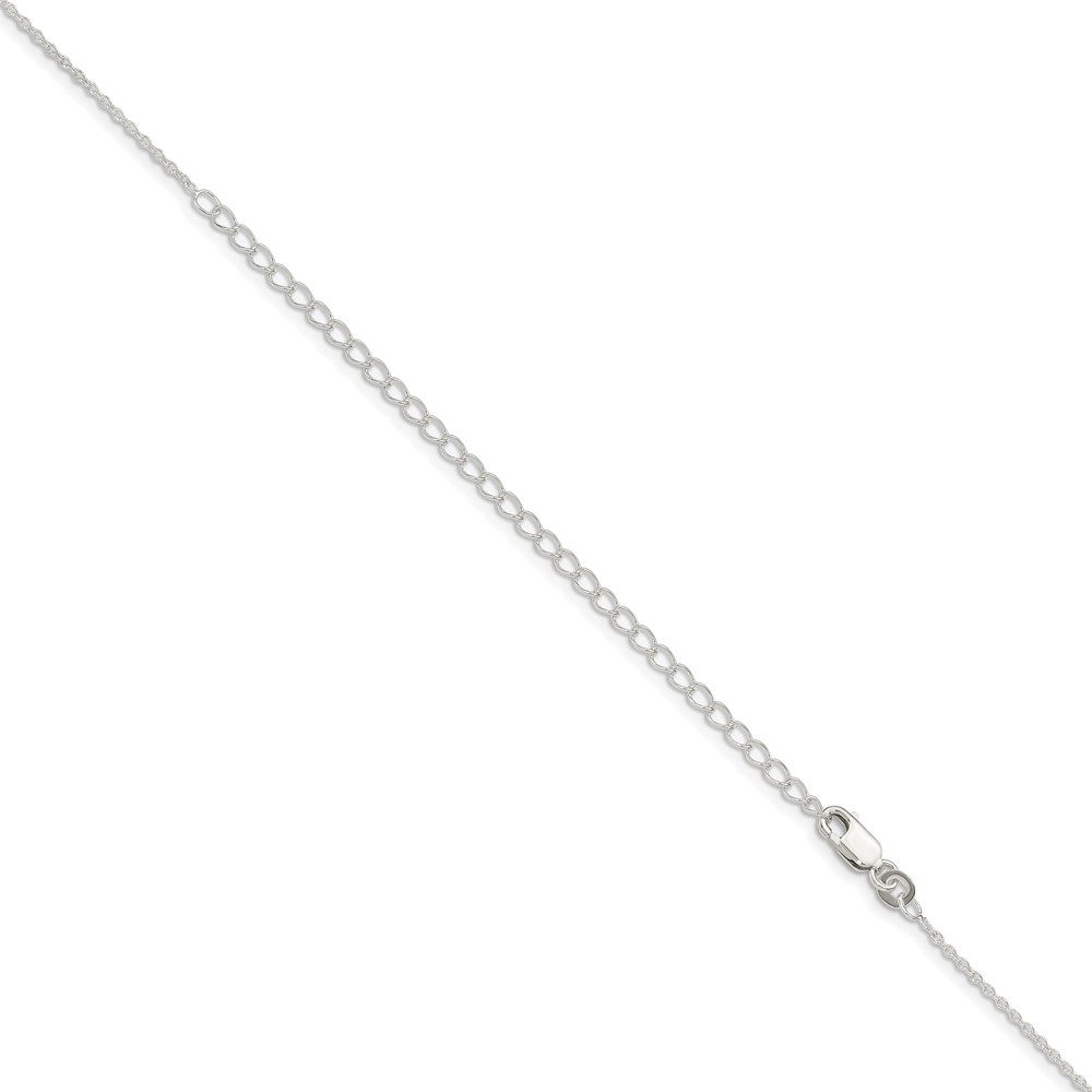 Sterling Silver 1.25mm Cable Chain w/4in ext. (QCL035E-22)
