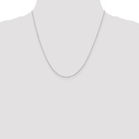 Sterling Silver Rhodium-plated 1.25mm Cable Chain view 4