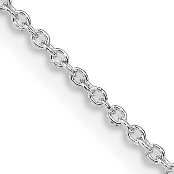 Sterling Silver Rhodium-plated 1.25mm Cable Chain (QCL035R-30)