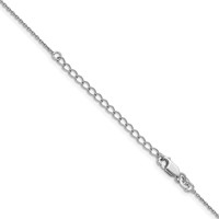 Sterling Silver Rhodium-plated 1.25mm Cable Chain with a Extention, 2" view 3