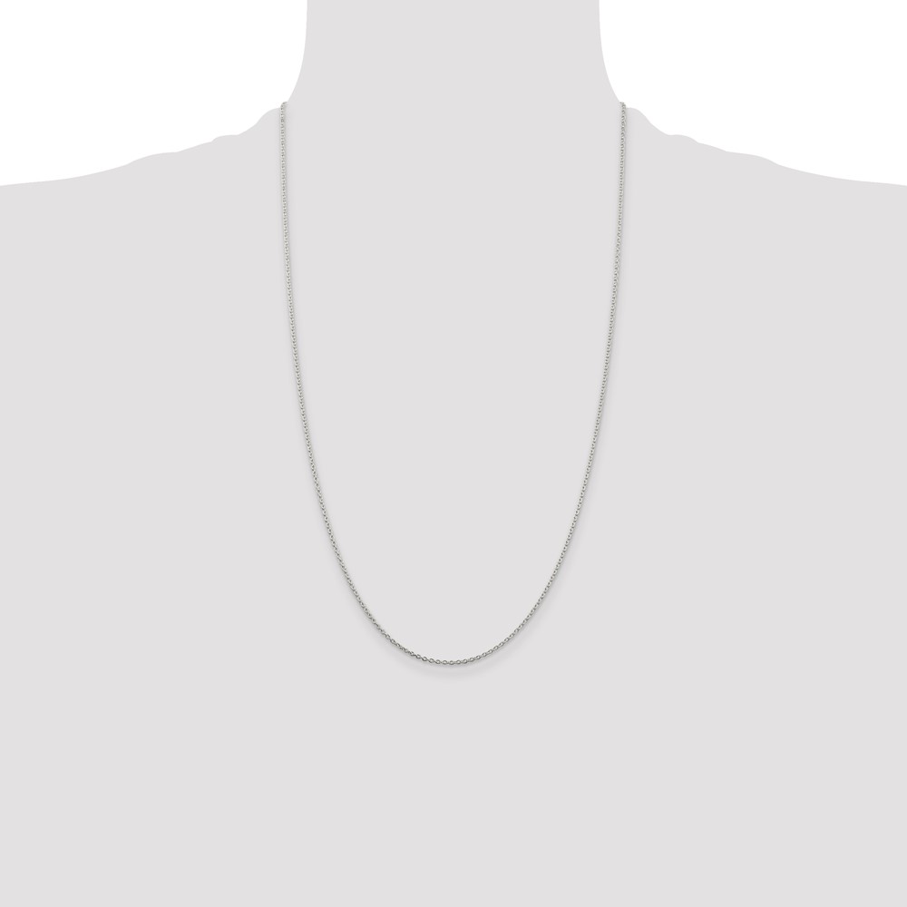 Sterling Silver 1.5mm Cable Chain (QCL040-26)
