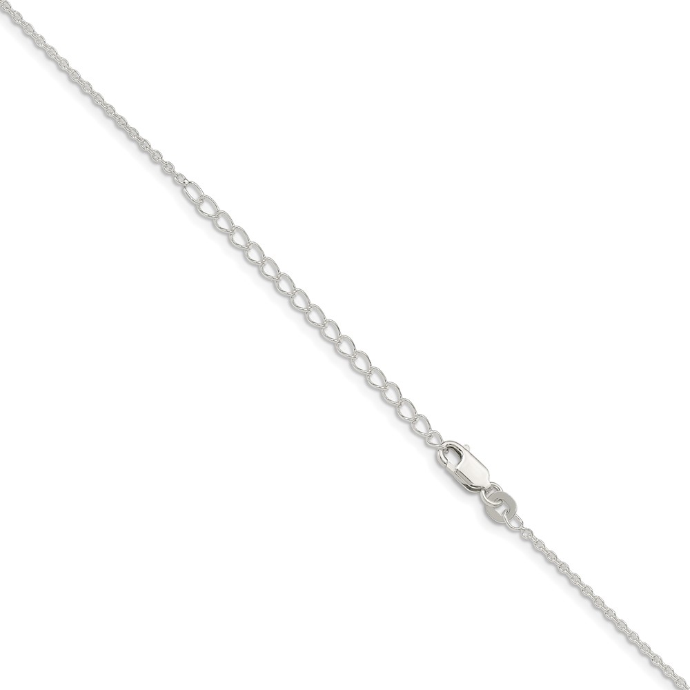 Sterling Silver 1.5mm Cable Chain w/2in ext. (QCL040E-18)