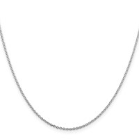 Sterling Silver Rhodium-plated 1.5mm Cable Chain view 2