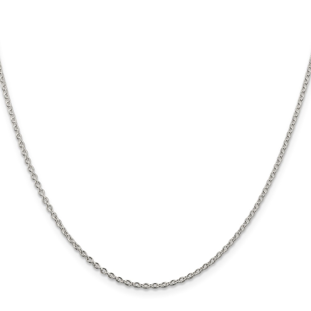Sterling Silver Rhodium-plated 1.95mm Cable Chain (QCL050R-26)
