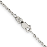 Sterling Silver Rhodium-plated 1.95mm Cable Chain view 3