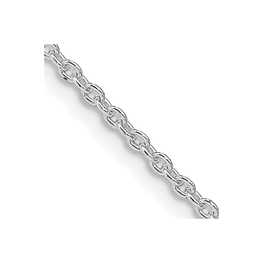 Sterling Silver Rhodium-plated 1.95mm Cable Chain (QCL050R-36)