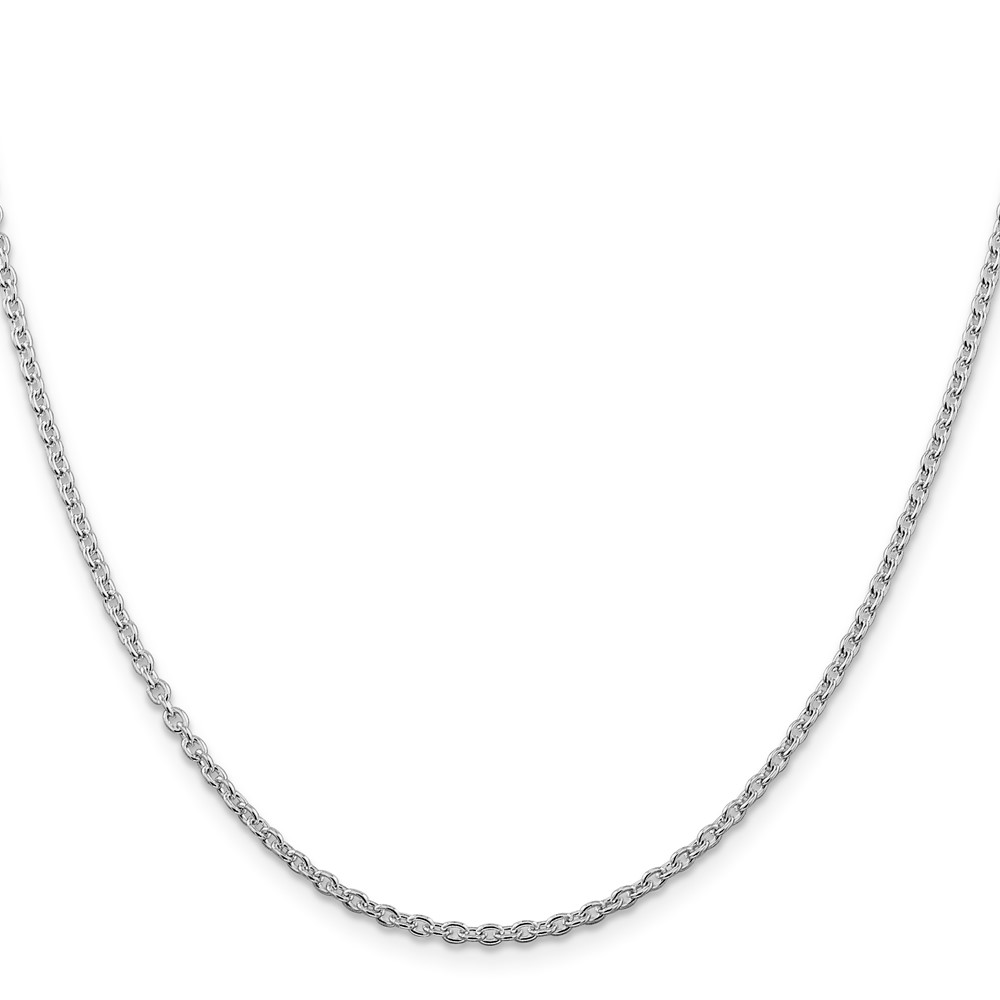 Sterling Silver Rhodium-plated 2.25mm Cable Chain (QCL060R-24)