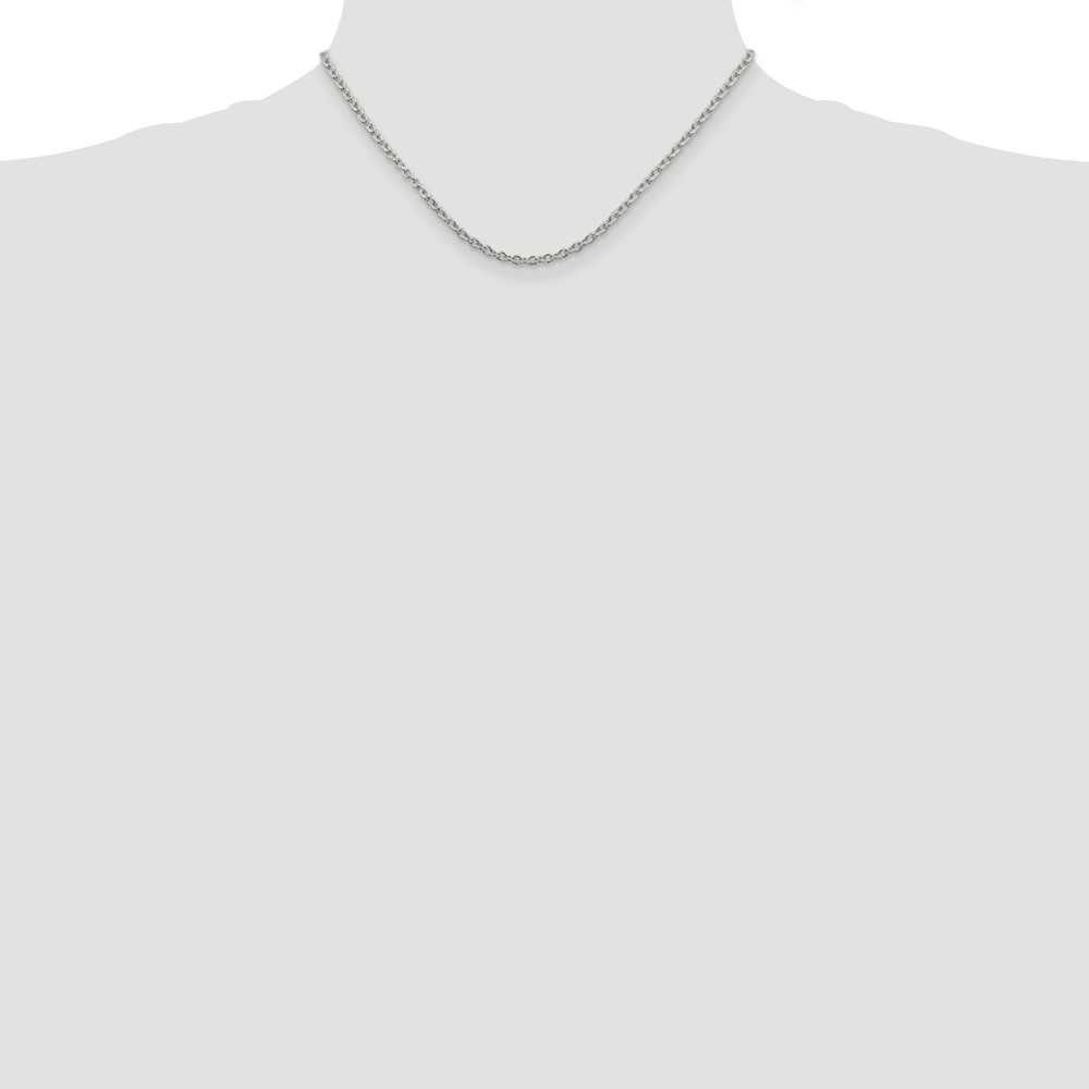 Sterling Silver 2.75mm Cable Chain (QCL080-16)