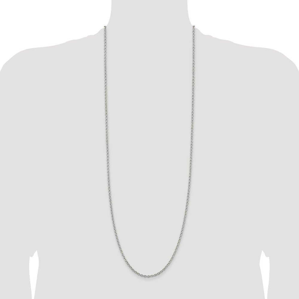 Sterling Silver 2.75mm Cable Chain (QCL080-36)