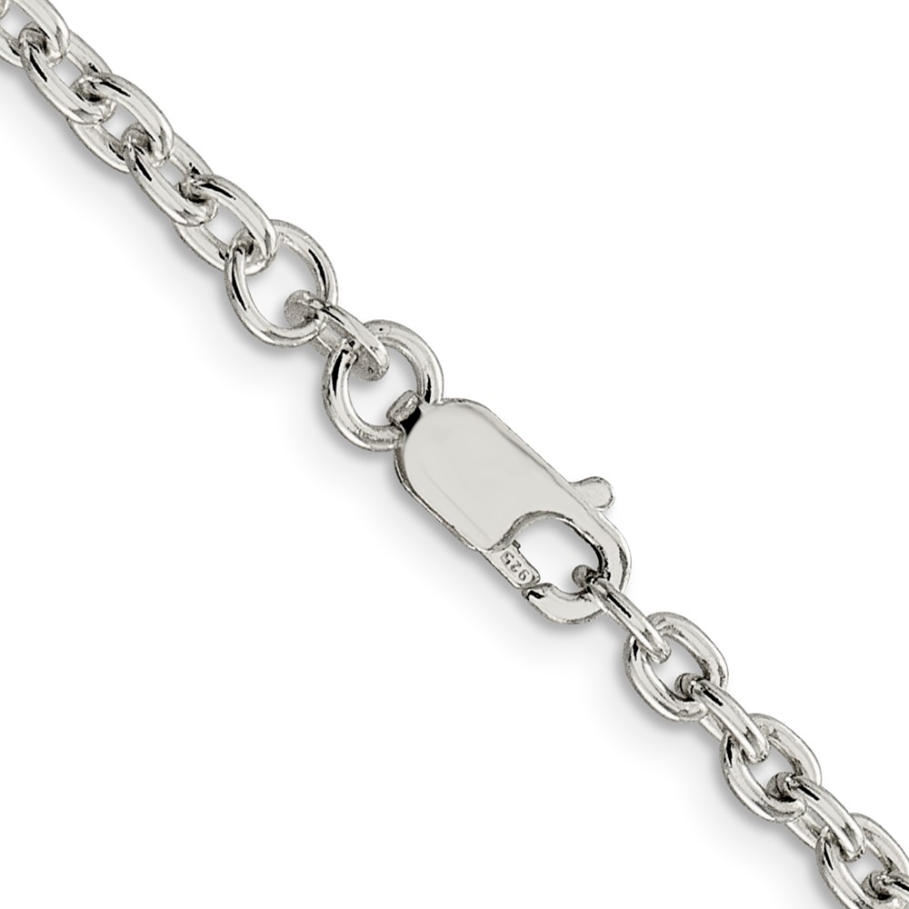 Sterling Silver 3.5mm Cable Chain (QCL100-18)