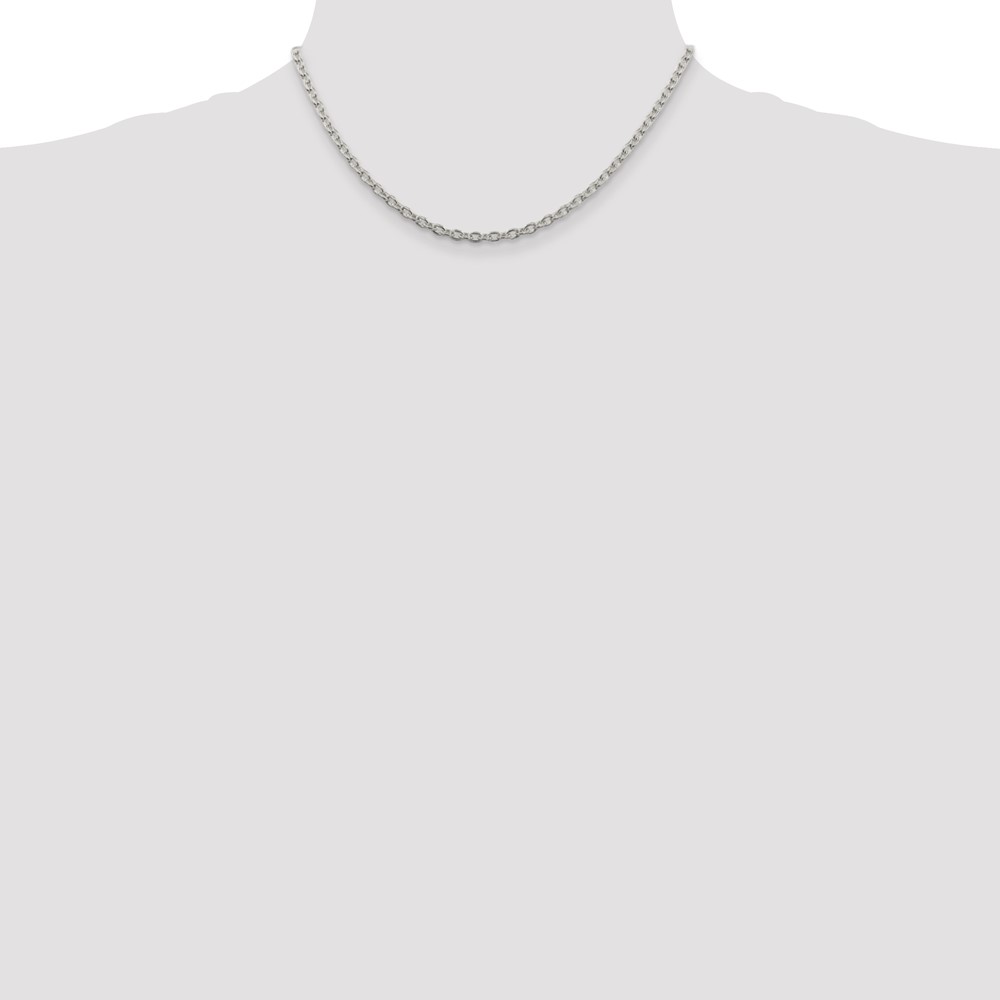 Sterling Silver 3.5mm Cable Chain (QCL100-16)