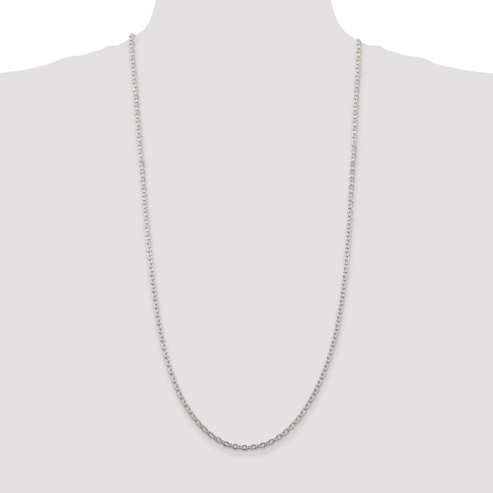 Sterling Silver 3.5mm Cable Chain (QCL100-30)