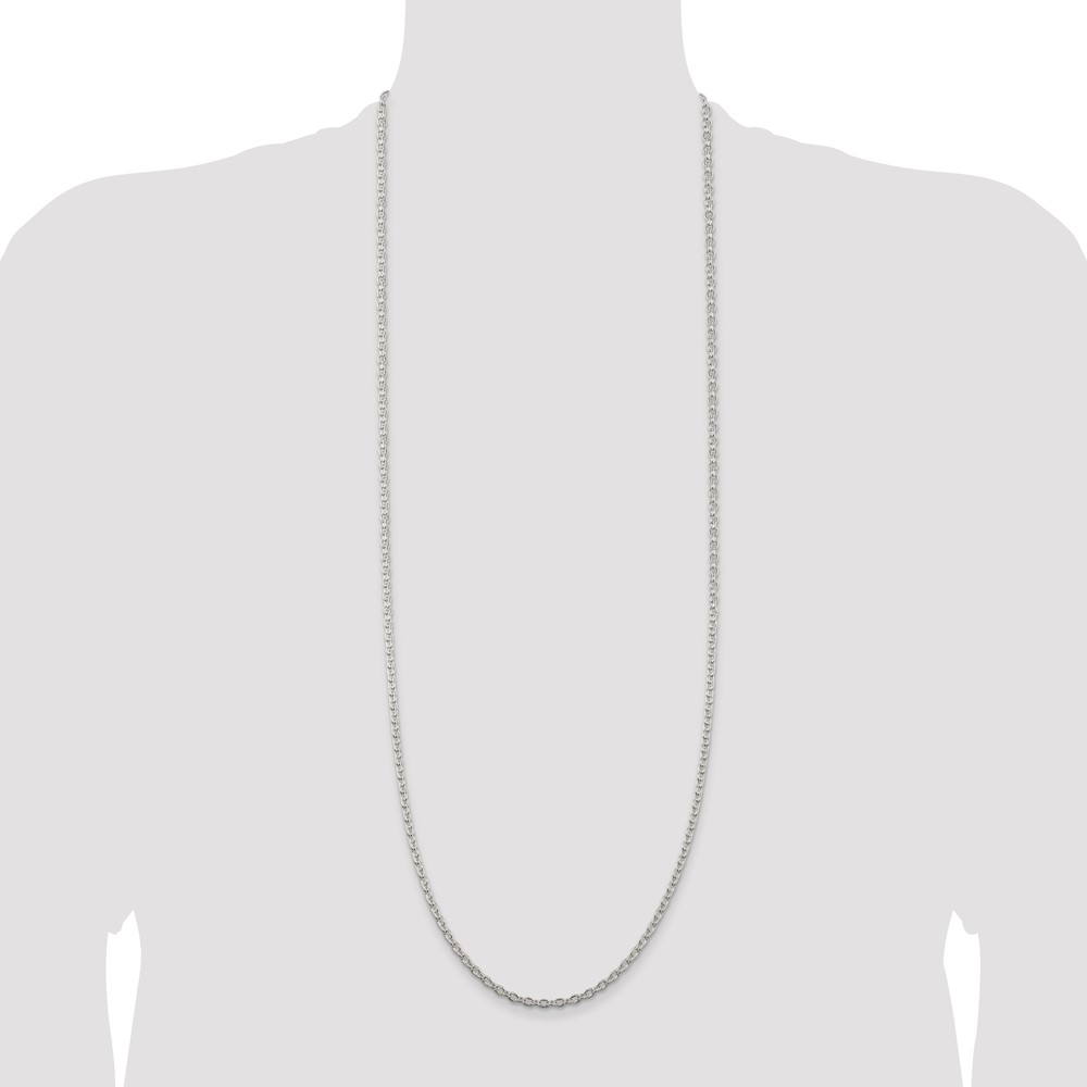 Sterling Silver 3.5mm Cable Chain (QCL100-36)