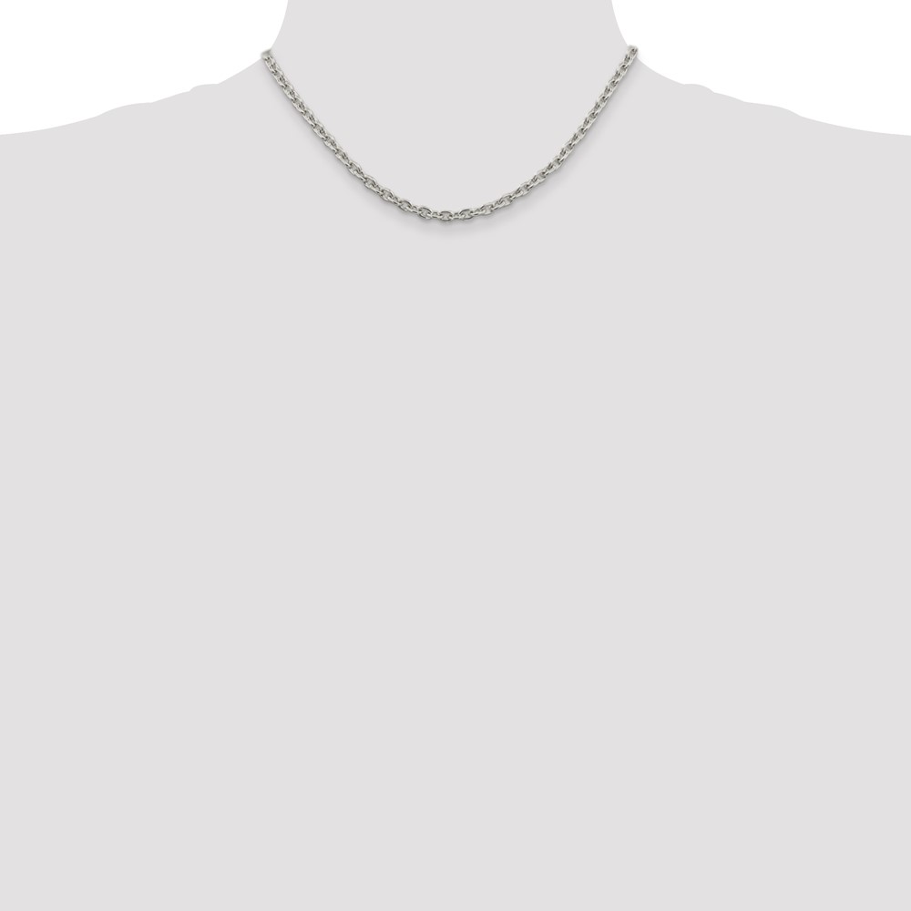 Sterling Silver 4.5mm Cable Chain (QCL120-16)