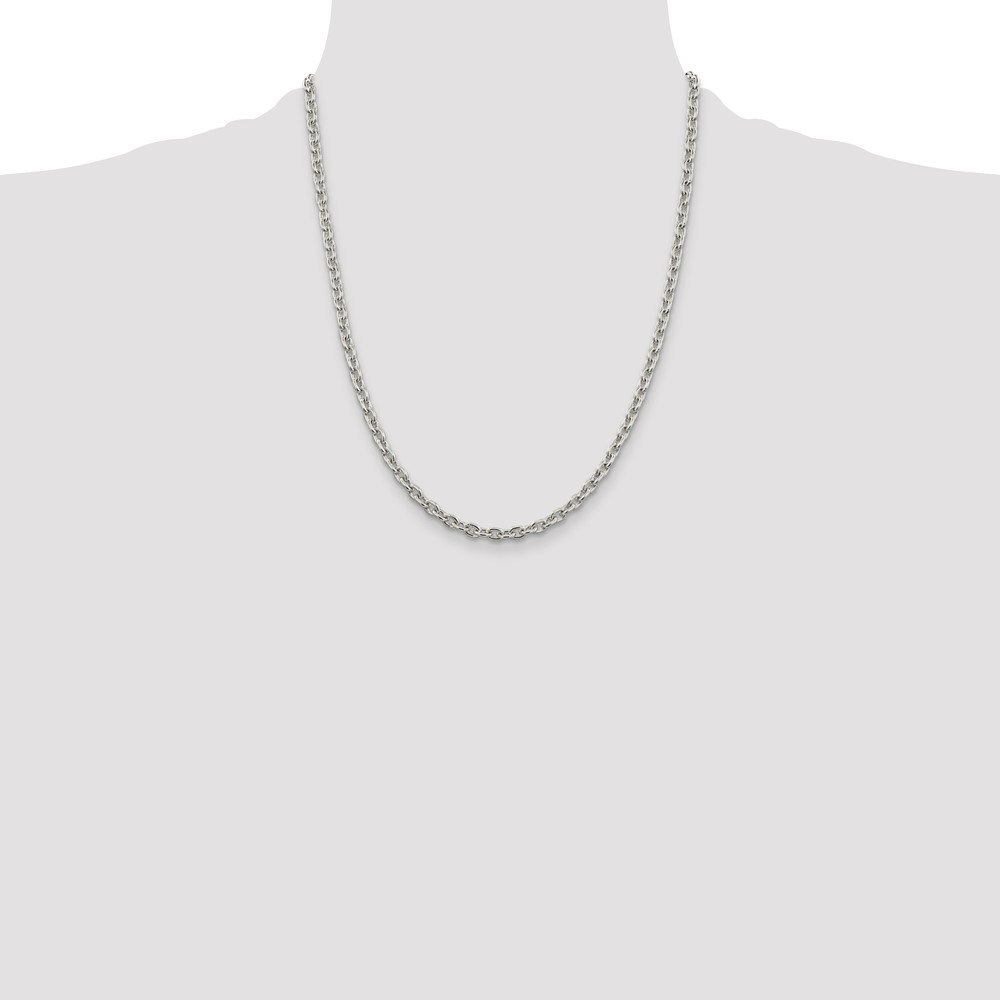 Sterling Silver 4.5mm Cable Chain (QCL120-22)