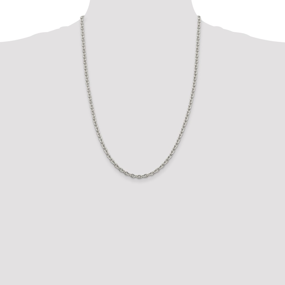 Sterling Silver 4.5mm Cable Chain (QCL120-24)