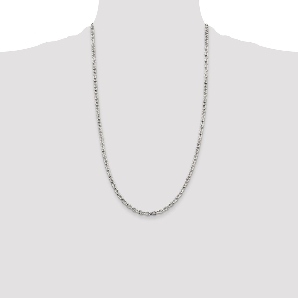 Sterling Silver 4.5mm Cable Chain (QCL120-26)