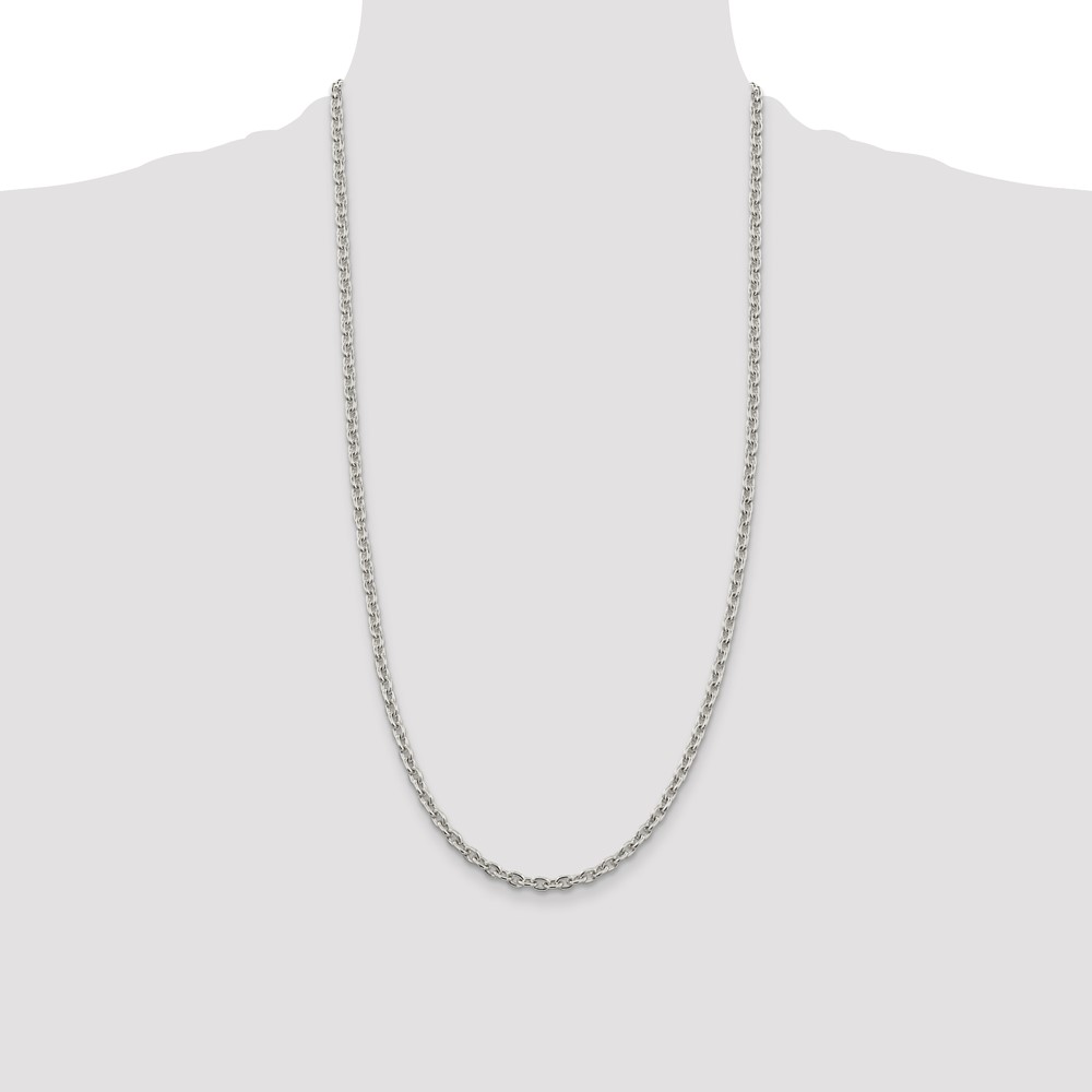 Sterling Silver 4.5mm Cable Chain (QCL120-28)