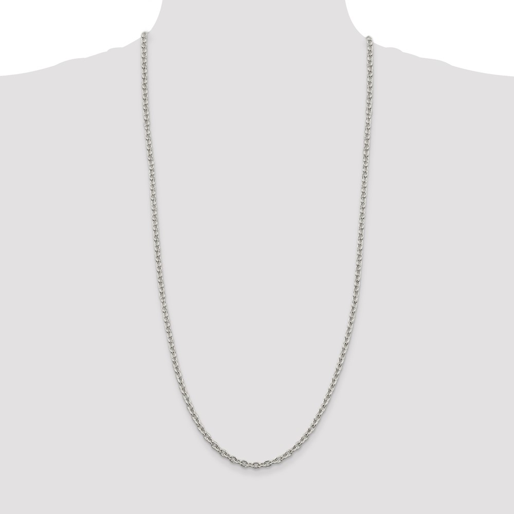 Sterling Silver 4.5mm Cable Chain (QCL120-30)