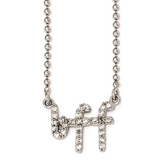 Cheryl M Sterling Silver CZ BFF 18in. Necklace