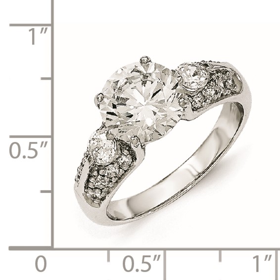 Cheryl M Sterling Silver AAA CZ Ring