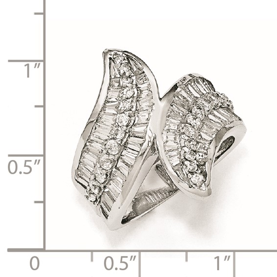 Cheryl M Sterling Silver CZ Fancy Ring