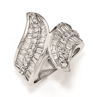 Cheryl M Sterling Silver CZ Fancy Ring