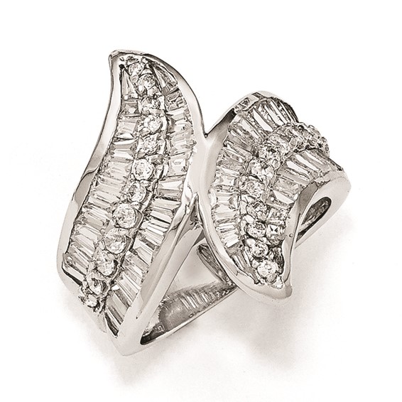 Cheryl M Sterling Silver CZ Fancy Ring